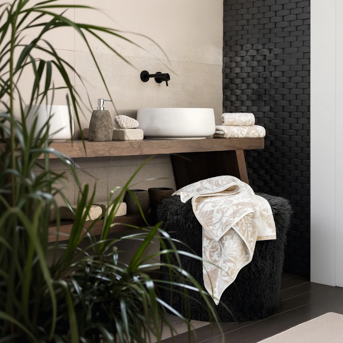 Towel - Bridget | Ecru/Beige | 20" x 39"