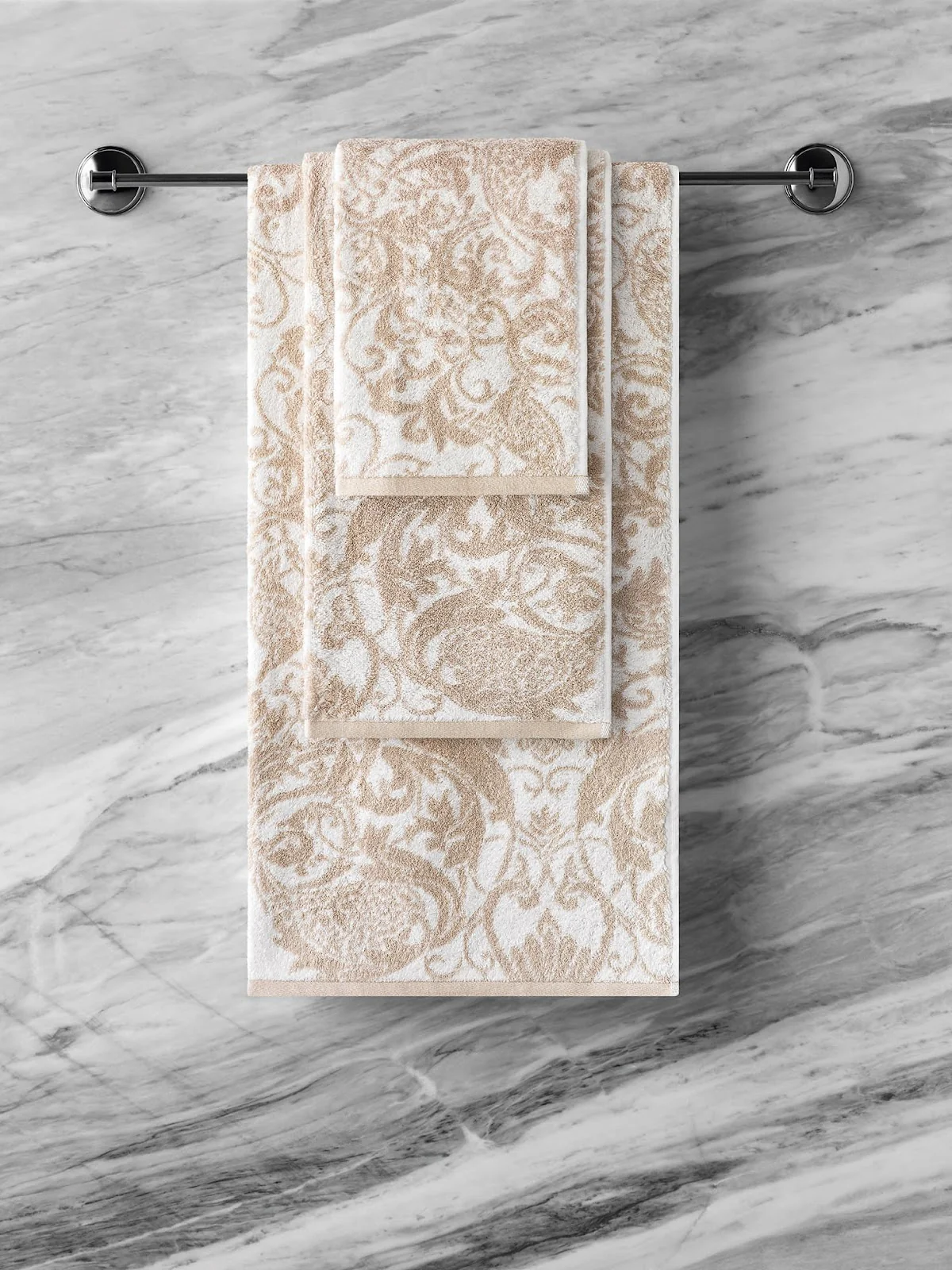 Towel - Bridget | Ecru/Beige | 20" x 39" - Image 2