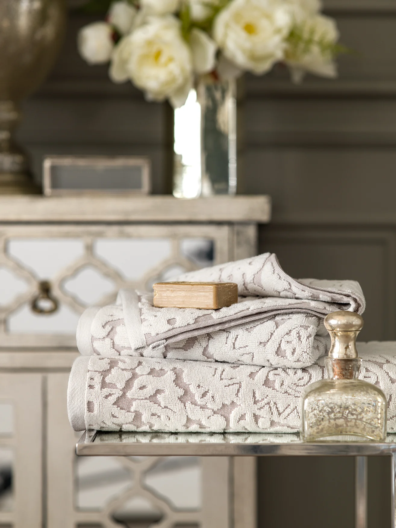 Towel - Chantale | Beige | 20" x 39" - Image 3