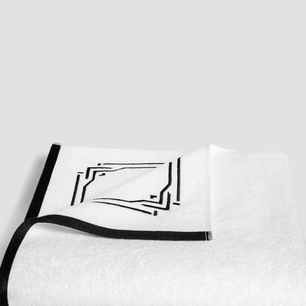 Towel - Jasper | White with Black | 12" x 12" - Image 2