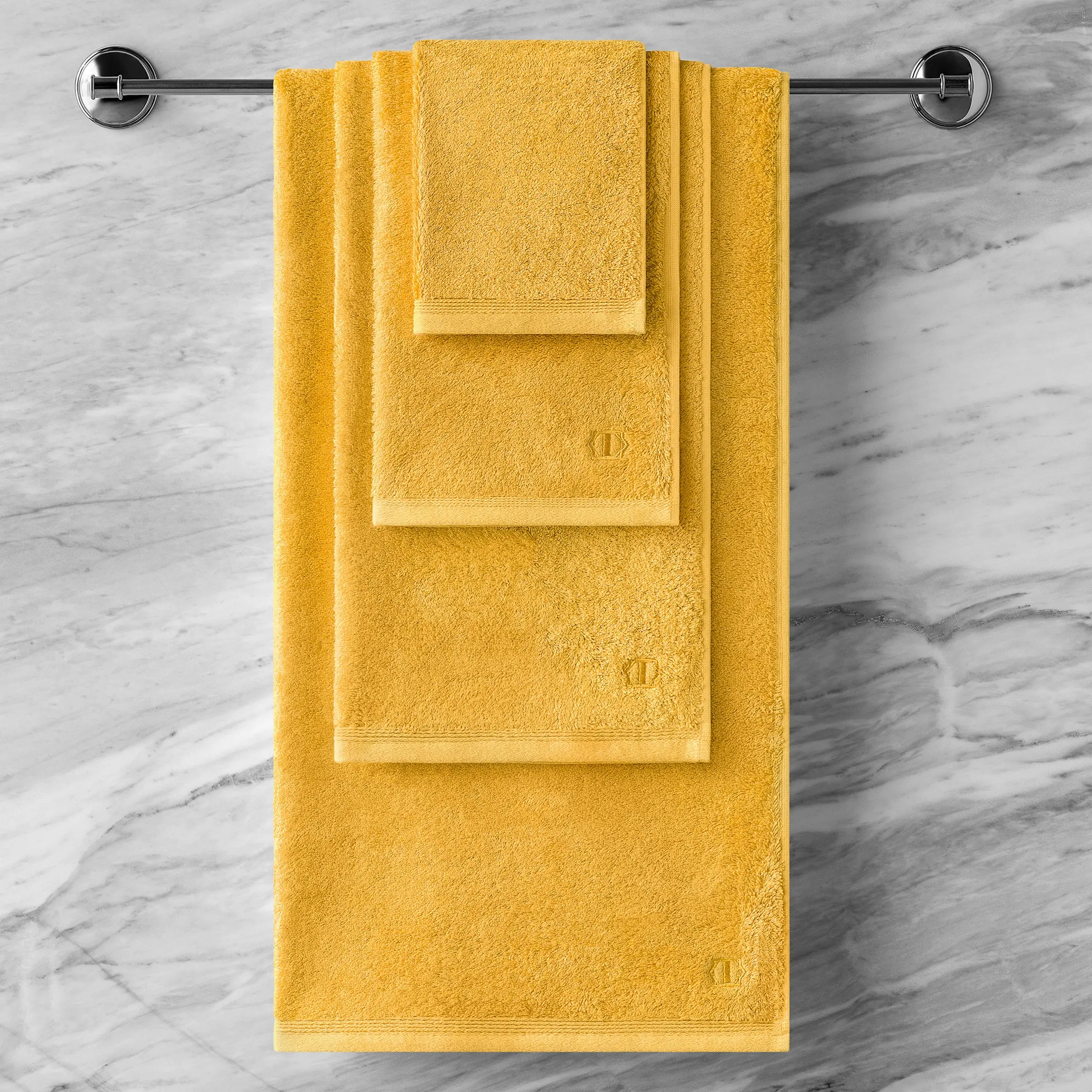 Towel - Set Poitiers | Yellow | 12" x 12" - Image 4